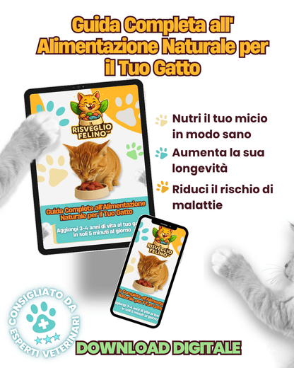 Il Risveglio Felino™ – Guida alla Dieta Naturale per Allungare la Vita del Tuo Gatto
